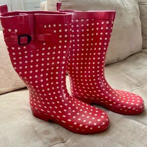 Red Polka Dot Rain Boots